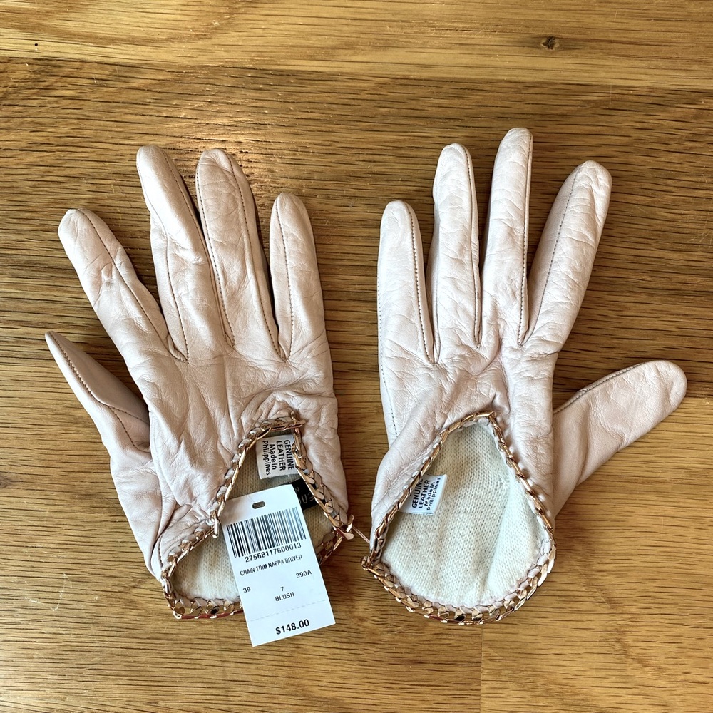 Henri Bendel Leather Driver Gloves